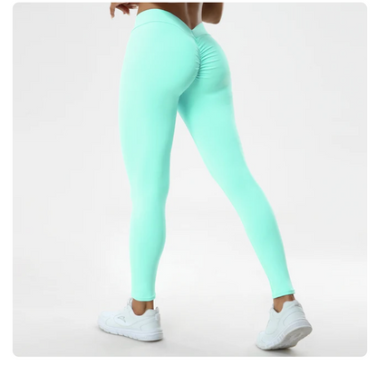 V Butt Push Up Fitness High Waist Pants